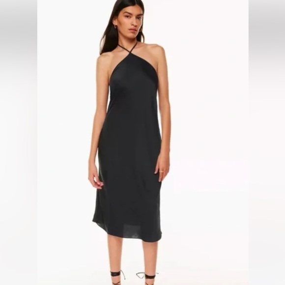 Aritzia Dresses & Skirts - Aritzia Black Satin Dress - Size M - Brand New!